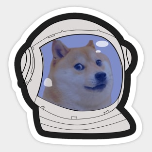 Astro-Doge(coin) to the Moon Sticker